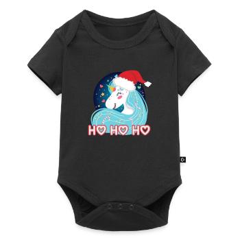 Ho ho ho Noël Unicorn - Body à manches courtes Premium Bébé - noir - Devant