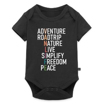 Van Life Aventure Camper - Body à manches courtes Premium Bébé - noir - Devant