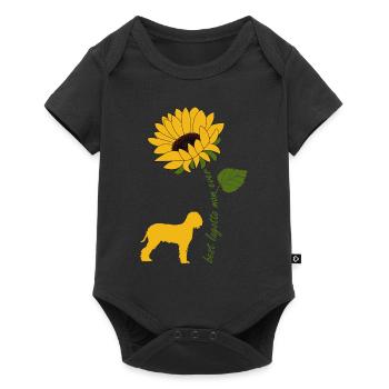 Lagotto Romagnolo Mama Mom Sunflower Saying - Baby Premium short-sleeve bodysuit - black - Front