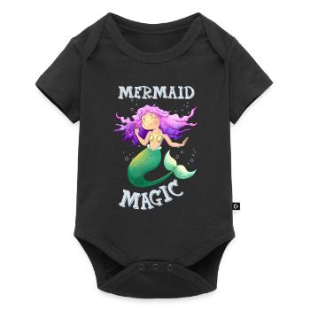 Cute Mermaid girl design - Baby Premium short-sleeve bodysuit - black - Front
