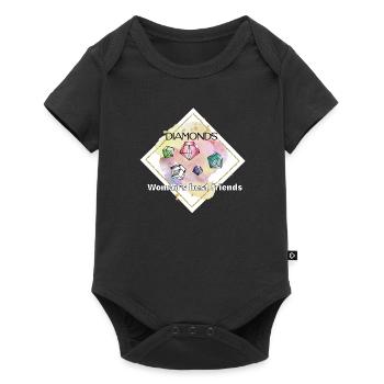 Colored diamond - Baby Premium short-sleeve bodysuit - black - Front