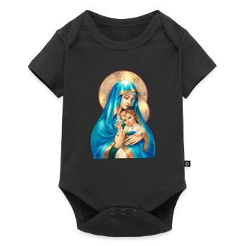 Marie mère de jésus - Christian - Body à manches courtes Premium Bébé - noir - Devant