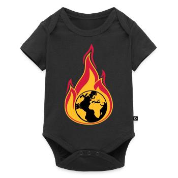 terre sur le feu planète accueil changement climatique global erw - Body à manches courtes Premium Bébé - noir - Devant