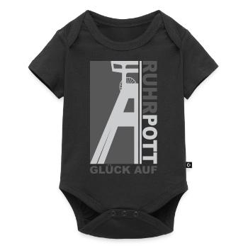 Ruhrpott Glück Auf - Baby Premium Kurzarmbody - Schwarz - Vorne