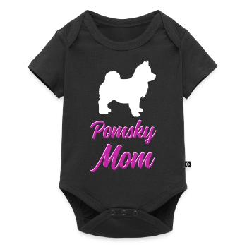 Funny Pomsky Owner Dog Mom Gift - Baby Premium short-sleeve bodysuit - black - Front