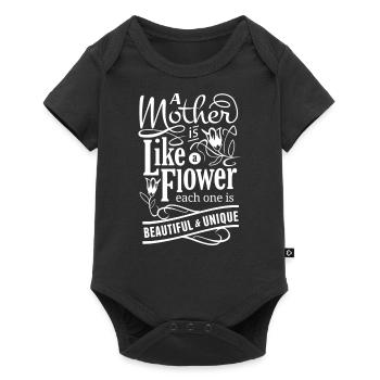 Dames A Mother Is Like A Flower - Body à manches courtes Premium Bébé - noir - Devant