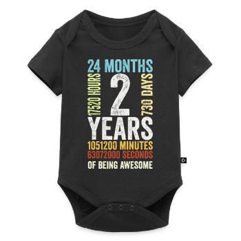 2nd anniversary gift, kids birthday gift, wedding - Baby Premium short-sleeve bodysuit - black - Front