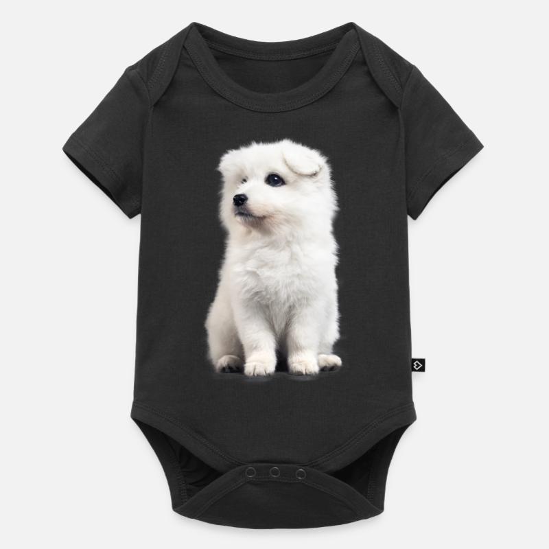 Samojeden Hund Spaß - Baby Premium Kurzarmbody - Schwarz