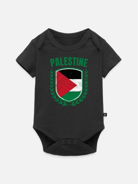Palästina - Baby Premium Kurzarmbody - Schwarz