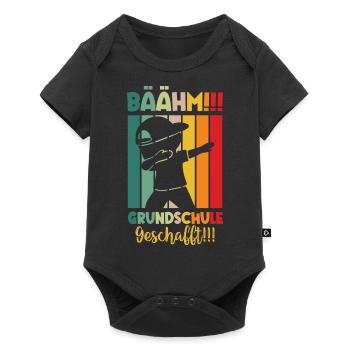 Grundschule Geschafft 2026 Grundschulabgänger - Baby Premium Kurzarmbody - Schwarz - Vorne