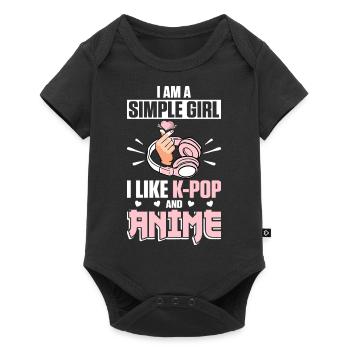 I Am A Simple Girl I Like K-Pop And Anime - Baby Premium short-sleeve bodysuit - black - Front