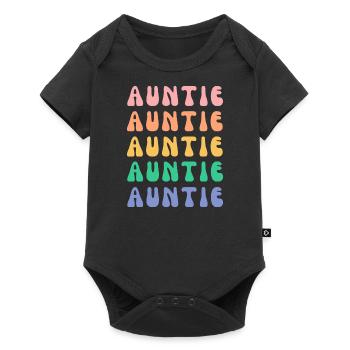 AUNTIE - Baby Premium short-sleeve bodysuit - black - Front
