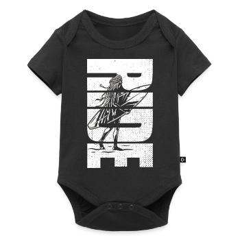 Women's Surfing Retro Ride Surfer - Baby Premium short-sleeve bodysuit - black - Front