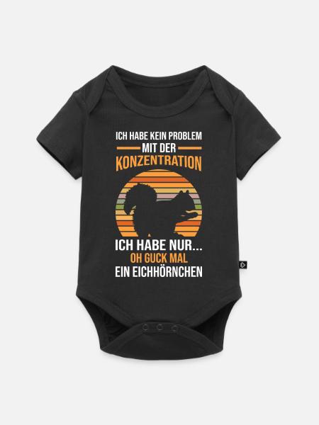 Mama Mutter Erdmännchen - Baby Premium Kurzarmbody - Schwarz