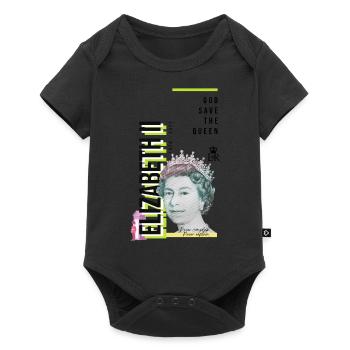 RIP Queen Elizabeth II, God Save the Queen, - Baby Premium short-sleeve bodysuit - black - Front