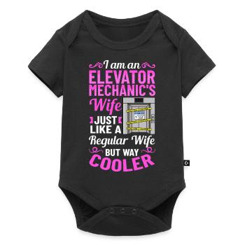 Elevator Elevator System Technician Woman Elevator Elevator - Baby Premium short-sleeve bodysuit - black - Front