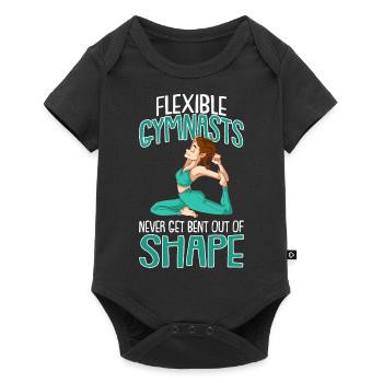 Gymnastik Turnen und Kunsturnen Akrobatik Sport - Baby Premium Kurzarmbody - Schwarz - Vorne