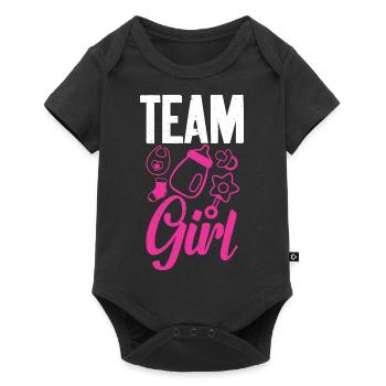 Team Girl Baby Sex Reveal - Body à manches courtes Premium Bébé - noir - Devant