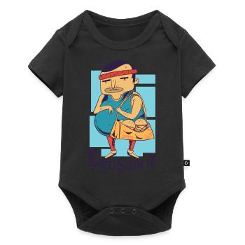 Crushing it burger fitness Crushing it burger fitn - Baby Premium Kurzarmbody - Schwarz - Vorne
