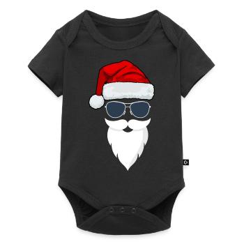 Cool Santa Claus with Sunglasses Gift - Baby Premium short-sleeve bodysuit - black - Front