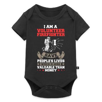 Volunteer Firefighter Firefighter Volunteers - Baby Premium short-sleeve bodysuit - black - Front