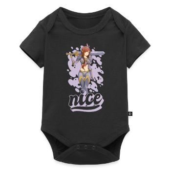 Nice Anime Warrior - Body à manches courtes Premium Bébé - noir - Devant
