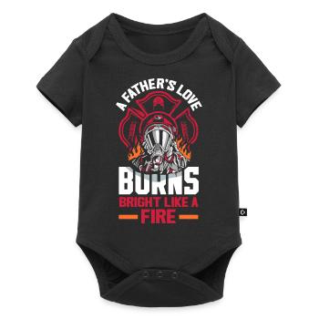 Fathers Love Burns Bright Firefighters Father's - Baby Premium short-sleeve bodysuit - black - Front