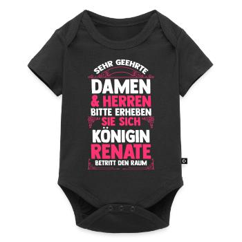Renate - Baby Premium Kurzarmbody - Schwarz - Vorne