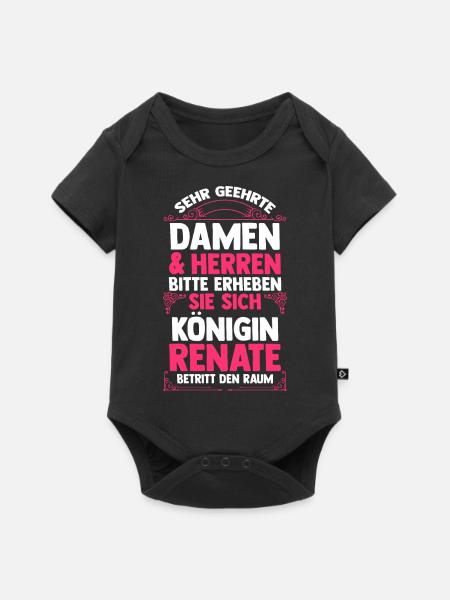Renate - Baby Premium Kurzarmbody - Schwarz