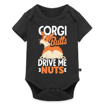 Corgi Butts Drive Me Nuts Corgi Butt Dog Lovers - Baby Premium short-sleeve bodysuit - black - Front