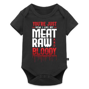 Tu es comme j’aime ma viande sanglante - Body à manches courtes Premium Bébé - noir - Devant