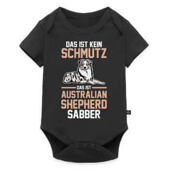 Hund Australian Shepherd - Baby Premium Kurzarmbody - Schwarz - Vorne