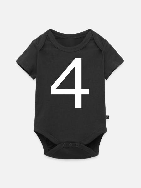 4 - Baby Premium Kurzarmbody - Schwarz