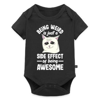 Being weird is just a side effect of being awesome - Baby Premium short-sleeve bodysuit - black - Front