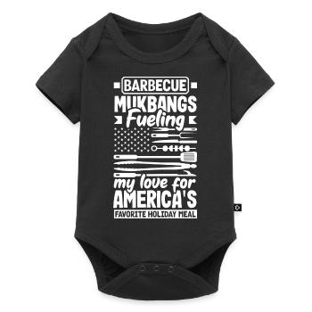 Mukbang and Barbecue on 4th of July - Baby Premium short-sleeve bodysuit - black - Front