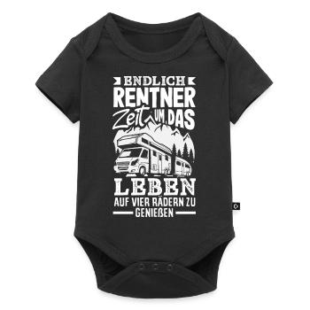Endlich Rentner Zeit das Leben auf vier Rädern zu - Baby Premium Kurzarmbody - Schwarz - Vorne