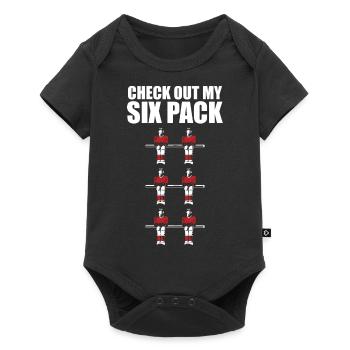 Drôle de vérifier mon baby-foot de table de six packs - Body à manches courtes Premium Bébé - noir - Devant