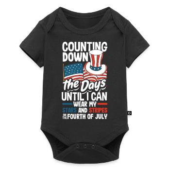 Counting down the days until I can wear my stars - Baby Premium Kurzarmbody - Schwarz - Vorne