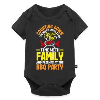 Je peux passer du temps avec ma famille et mes amis au - Body à manches courtes Premium Bébé - noir - Devant