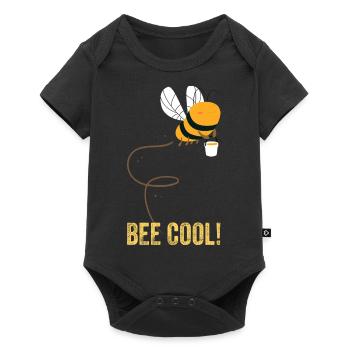 Bee Cool Plant Insekten Imkerei lustige Zitate - Baby Premium Kurzarmbody - Schwarz - Vorne