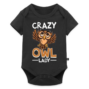 Owl Lady Owlets Enthusiast Bird Lover Ornithologis - Baby Premium short-sleeve bodysuit - black - Front