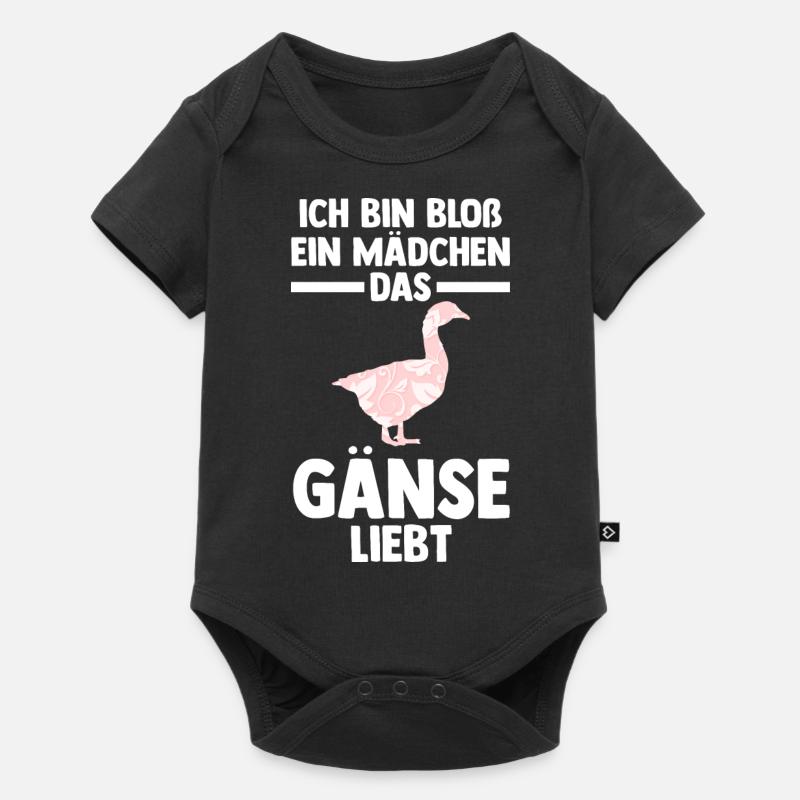 Gans Gänse - Baby Premium Kurzarmbody - Schwarz