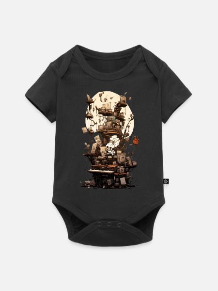 Fantasieorgel - Baby Premium Kurzarmbody - Schwarz