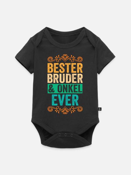 Bruder und Onkel - Baby Premium Kurzarmbody - Schwarz