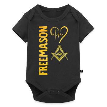Masonic Freemasonry Fraternal - Baby Premium Kurzarmbody - Schwarz - Vorne