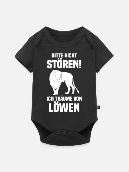 Löwe Löwen - Baby Premium Kurzarmbody - Schwarz