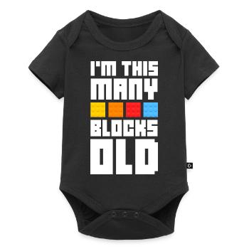 I'm this many blocks old - Baby Premium short-sleeve bodysuit - black - Front