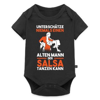 Salsa Tanz Tänzer - Baby Premium Kurzarmbody - Schwarz - Vorne