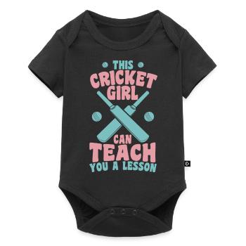 Cricket Girls - Baby Premium short-sleeve bodysuit - black - Front
