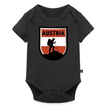 Austria Flag Austria Austrian Flag AT - Baby Premium short-sleeve bodysuit - black - Front